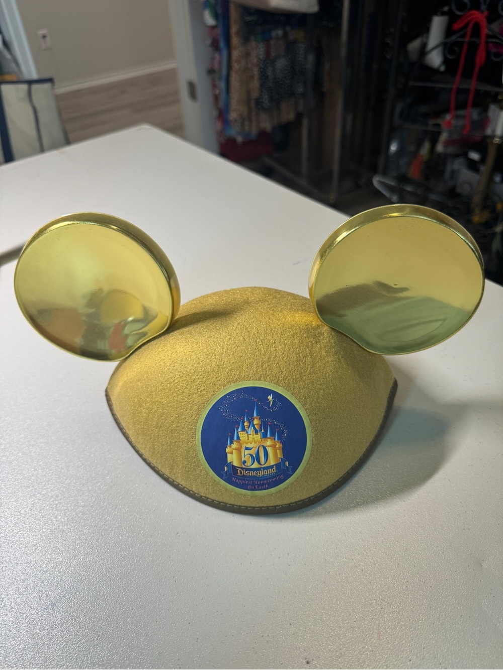 Disney 50th Anniversary Gold Mickey Ears Hat